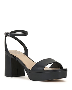 Shop Vince Camuto Women's Pendreya Ankle Strap Platform Sandals In Black