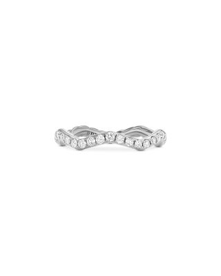 Stax Zig Zag Ring in Sterling Silver with Diamonds, 2mm