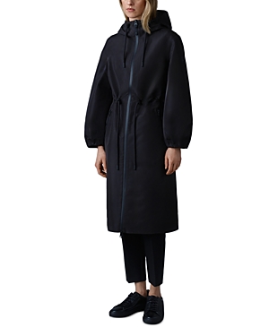Shop Mackage Mekelle Hooded Rain Coat In Black/trench