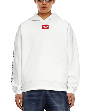 Shop Diesel S-baxt Hoodie Sweatshirt In Off White
