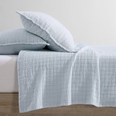 Essential Garment Washed Cotton Jacquard Coverlet, King