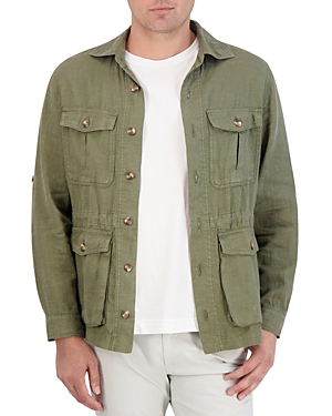 Robert Graham Sahara Linen Jacket In Olive