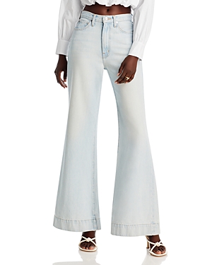 Shop Derek Lam 10 Crosby Coralie Cotton High Rise Wide Leg Jeans In Soho