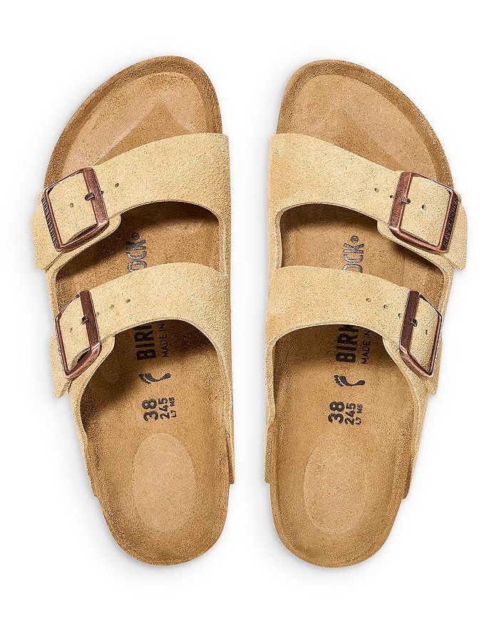 Shop Birkenstock Men's Arizona Slide Sandals In Light Brown