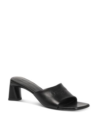 Balenciaga - Women's Logo High Heel Slide Sandals