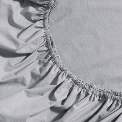 Washed Percale Cotton 4 Piece Sheet Set, King