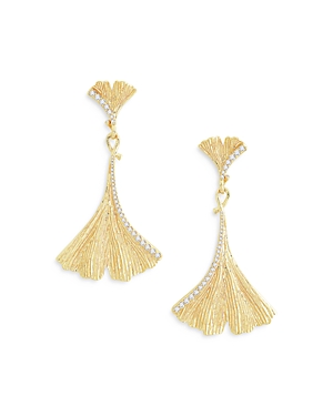 Gingko Large Drop Earrings in 18K Gold Plated