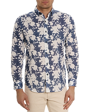 Robert Graham Dominus Tailored Fit Floral Cotton Button-up Shirt In Multi
