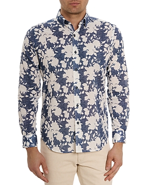 Robert Graham Dominus Printed Long Sleeve Button Front Shirt