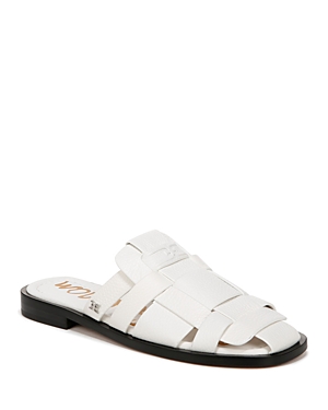 Shop Sam Edelman Women's Dina Fisherman Style Slide Sandals In Bright White