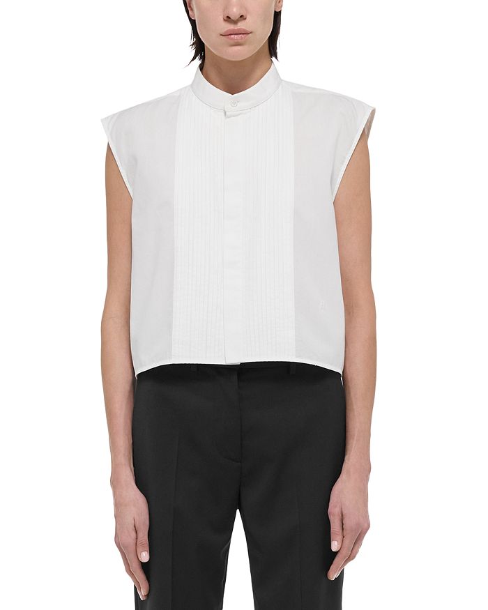 Helmut Lang Cap Sleeve Tuxedo Shirt Bloomingdale's