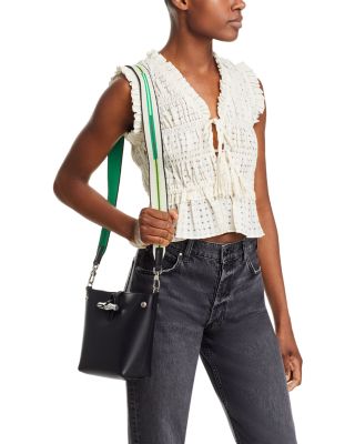 Longchamp Roseau XS Leather Crossbody Bucket Bag