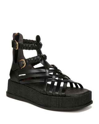 Sam Edelman - Women's Nicki Square Toe Woven Strappy Platform Gladiator Sandals
