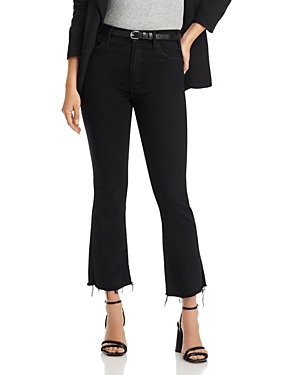 Mother The Lil' Hustler Petites Ankle High Rise Cropped Bootcut Jeans in Not Guilty