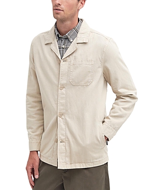 Shop Barbour Melonby Long Sleeve Button Front Overshirt In Mist