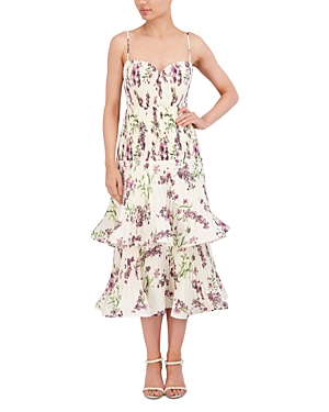 Floral Sweetheart Tiered Tea Dress