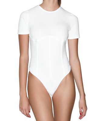Short Sleeve Thong Bodysuit