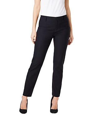 Shop Nic + Zoe Nic+zoe Polished Wonders Stretch Straight Leg Pants In Black Onyx