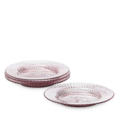 Archie Pink Dessert Plate, Set of 4