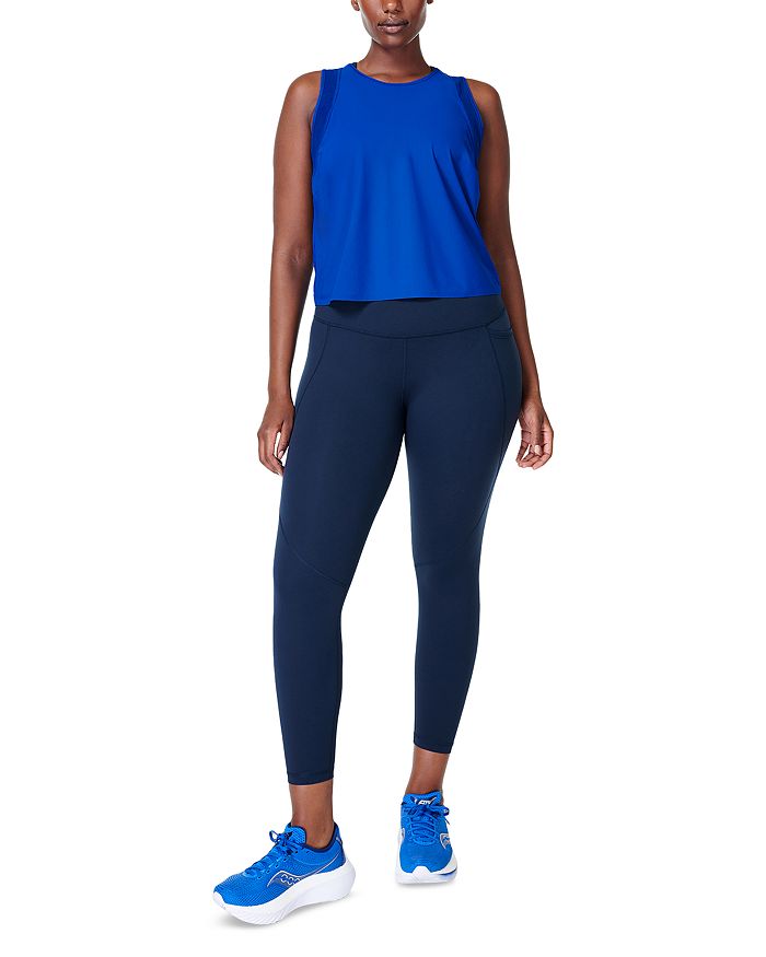 Shop Sweaty Betty Power 7/8 Workout Leggings In Navy Blue