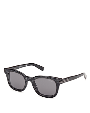 Zegna Round Sunglasses, 50mm