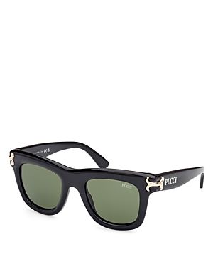 Pucci Square Sunglasses, 50mm In Green