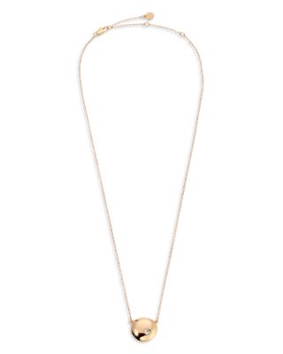 Pav&eacute; Skipping Stone Pendant Necklace in 18K Gold Plated, 17-20"
