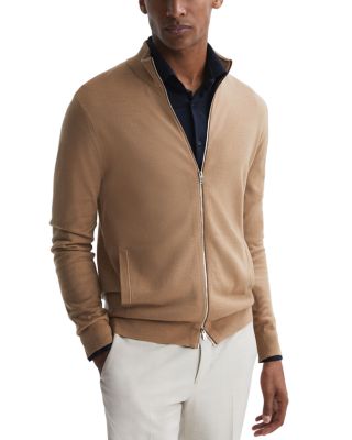 Hampshire Slim Fit Long Sleeve Zip Front Wool Sweater