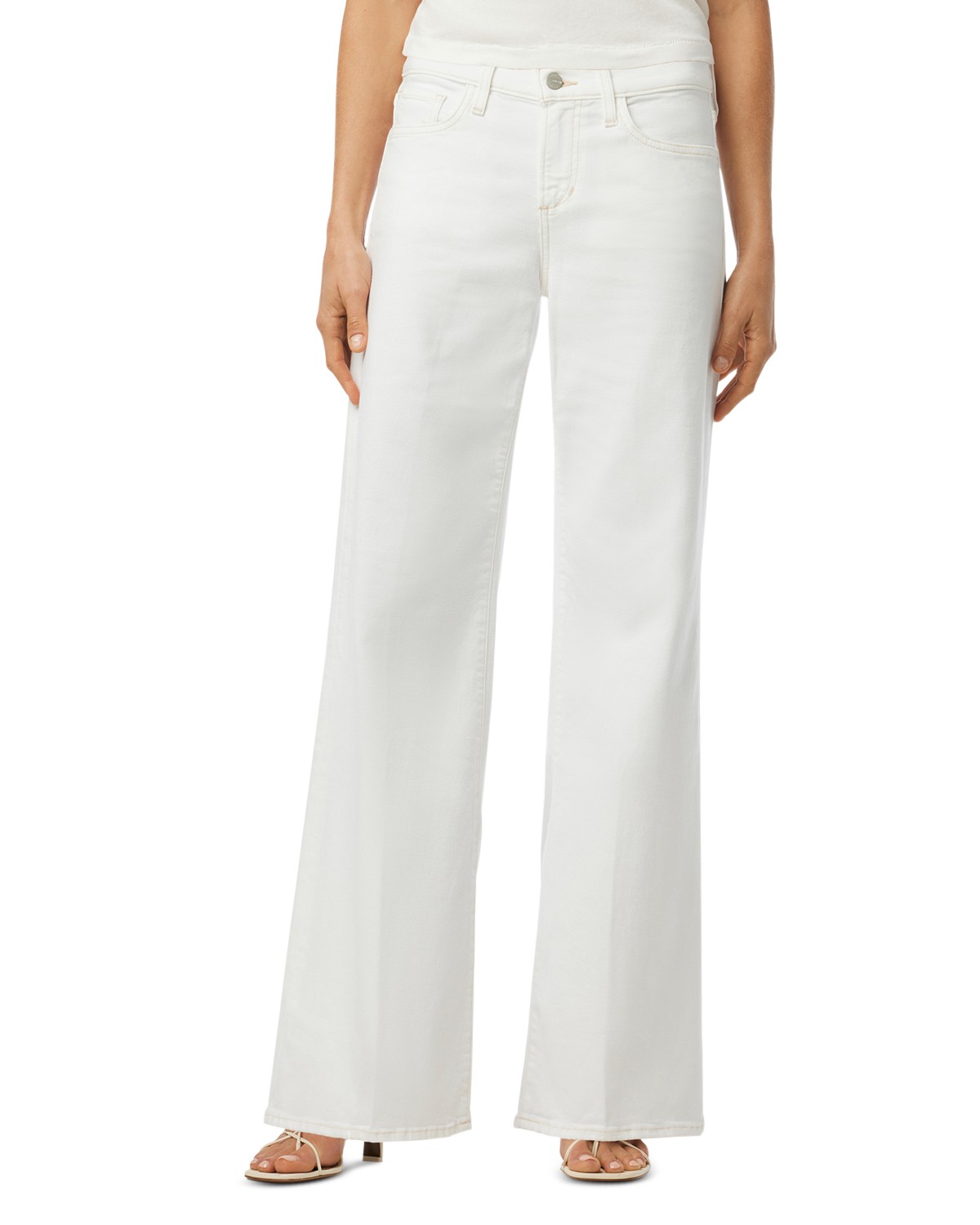 The Lou Lou Low Rise Wide Leg Jeans in White