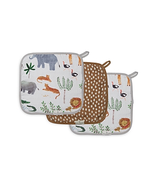 Loulou Lollipop Unisex Washcloths, 3 Piece Set In Safari