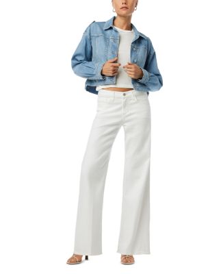 The Lou Lou Mid Rise Wide Leg Jeans in White