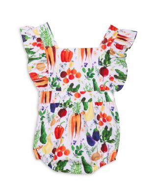 Worthy Threads Girls' Veggies Bubble Romper - Baby