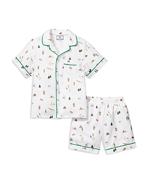 Shop Petite Plume Unisex The Great Outdoors Short Set - Little Kid, Big Kid In White