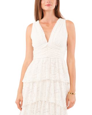 Sleeveless Tiered Lace Maxi Dress