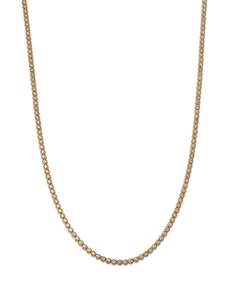 Bloomingdale's Fine Collection Diamond Crown Set Tennis Necklace In 14k Yellow Gold, 5.0 Ct. T. W. In Yellow Gold