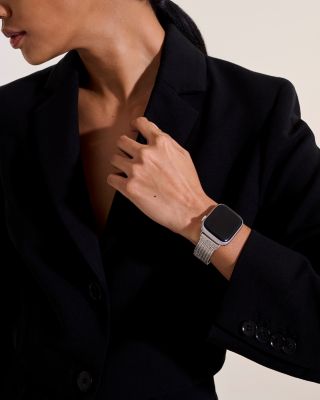 Apple Watch&reg; Diamond Pav&eacute; Sterling Silver Bracelet, 18mm