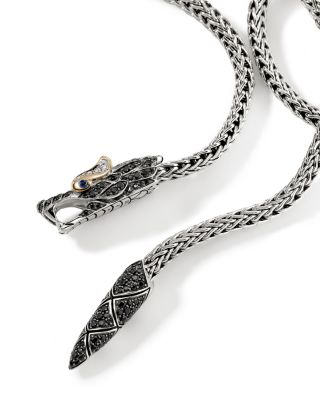 Sterling Silver & 14K Gold Naga Mixed Stone Lariat Necklace, 36"