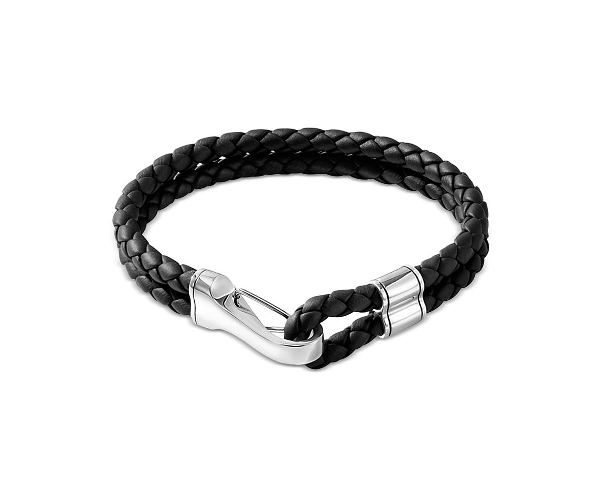 John Hardy Sterling Silver & Leather Bracelet