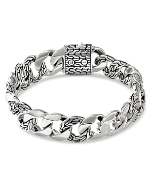 Shop John Hardy Men's Sterling Silver Carved Chain Etched Curb Link Bracelet