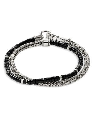 Sterling Silver Heishi Gemstone Wrap Bracelet