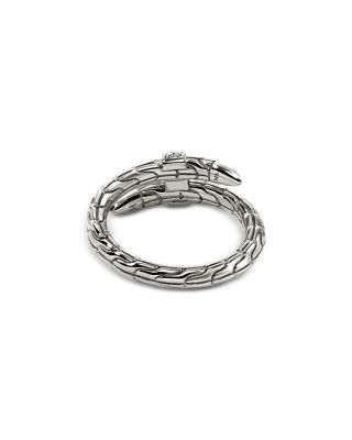 Sterling Silver Spear Diamond Coil Ring