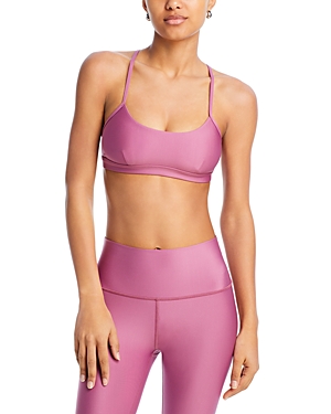 Shop Alo Yoga Airlift Intrigue Sports Bra In Soft Mulberry