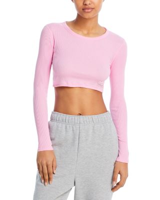 alexanderwang - Long Sleeve Cropped Tee