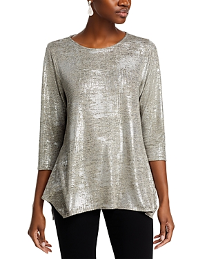 Shop Caroline Rose Reflection Party Top In Silver