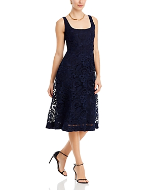 Shop Kobi Halperin Jacqueline Lace Dress In Midnight Blue