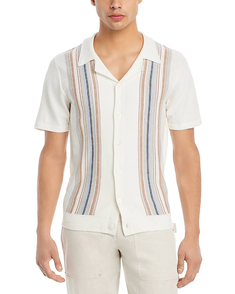Rails Silas Stripe Camp Shirt In White Multi