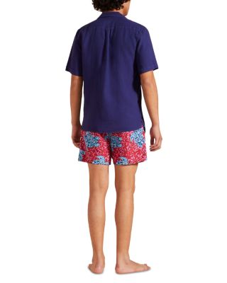 Short Sleeved Solid Linen Shirt