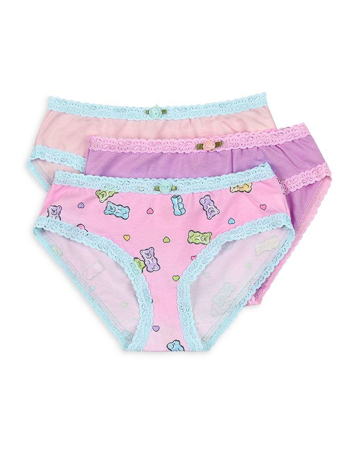Girls' Lace Trim Underwear, 3 Pack - Little Kid, Big Kid
