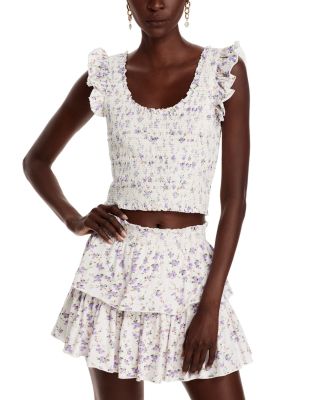 LoveShackFancy - Dovi Floral Smocked Top