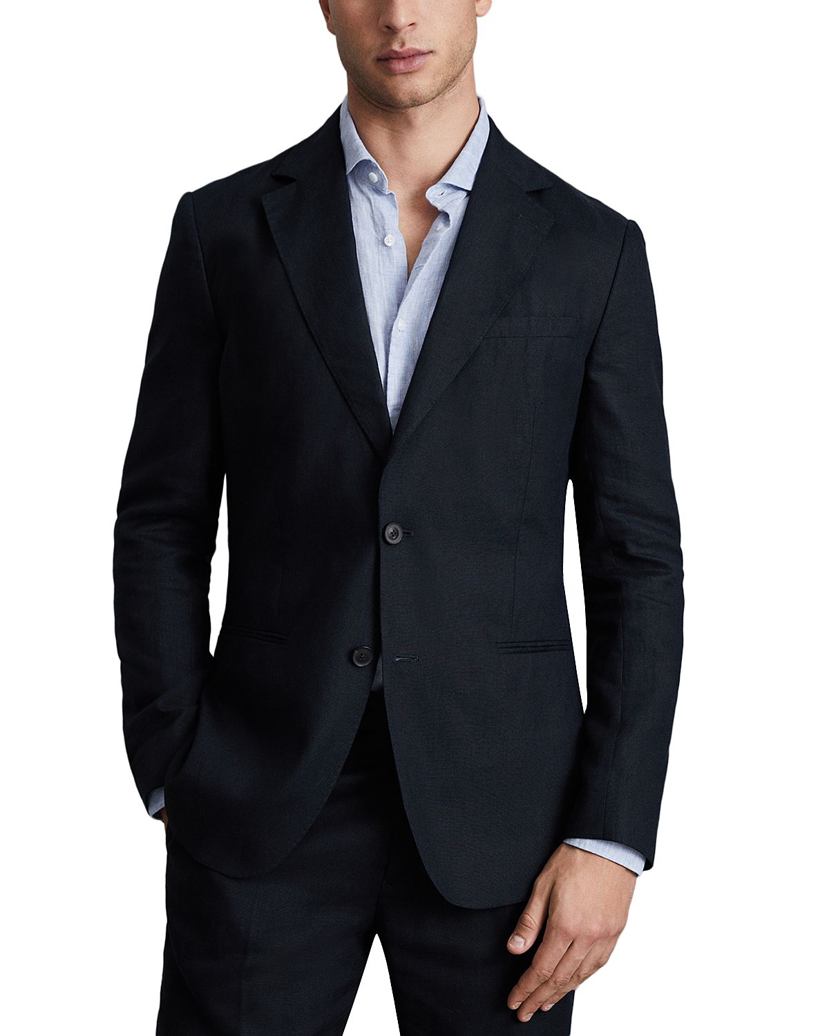 Reiss Kin Slim Fit Linen Blazer